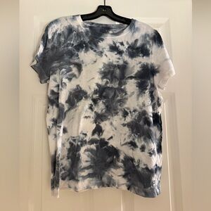 Danskin Women's Short Sleeve Tie-Dye Tee - Black and White